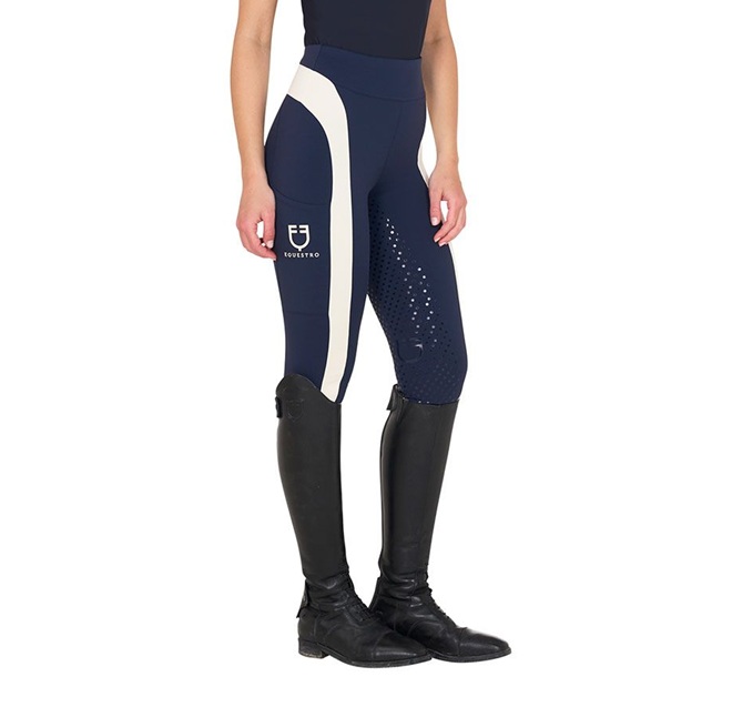 LEGGINGS EQUESTRO FULL GRIP BICOLOR Pantaloni Donna 